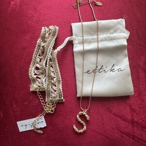 Ettika Gold Jewelry bundle of Necklace and Choker